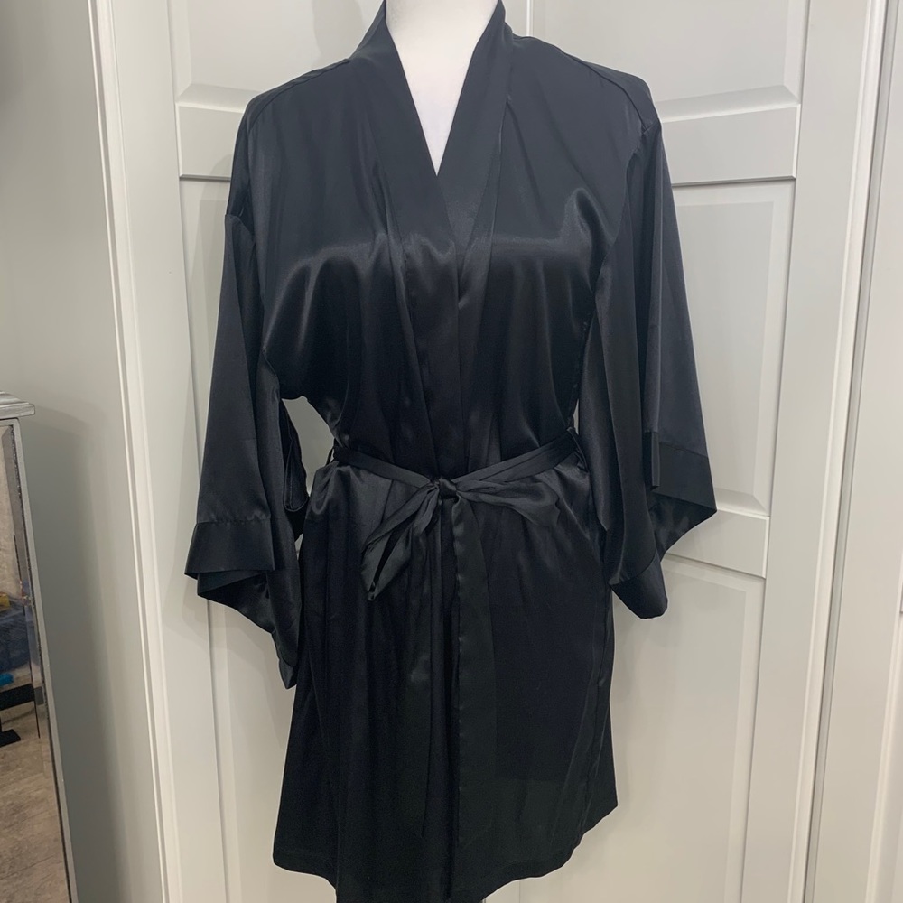 La Senza Black Satin Robe